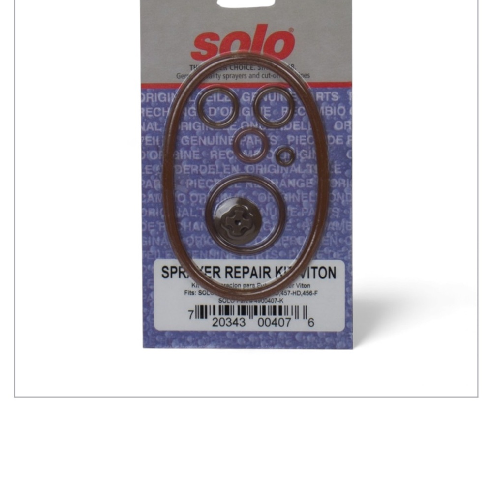 Solo 4900407-K Pump Repair Kit with Viton Seals for 450-Series Sprayers. NWT